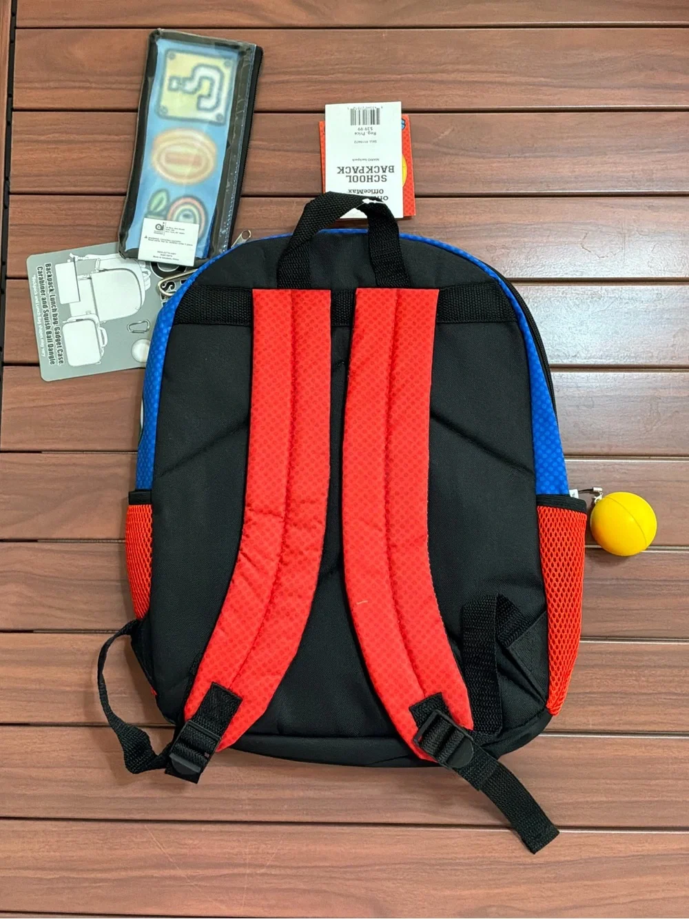 NWT Super Mario Bros. 5-Piece School Backpack Set - 16